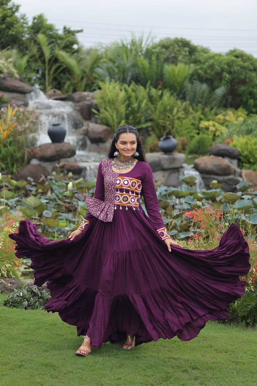 Ynf Rayon KESH491 9257 Gowns Festive Collections Wholesale Printed Gowns Fancy Gowns Embroidered Gown Manufacturer