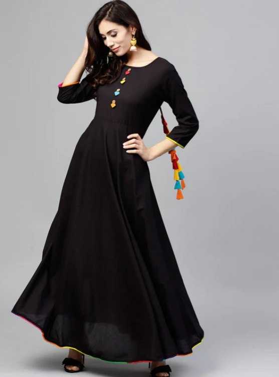 Ynf Rayon KESH559 701 Gowns Western Wears Festive Collections Wholesale Party Gowns Long Gowns Black Gown Manufacturer