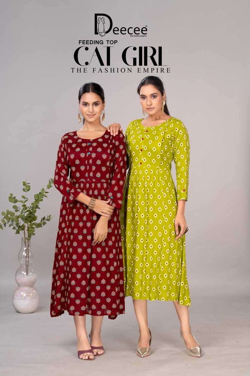 Ynf Rayon RIN190 DEECEE-CAT-GIRL Setwise Collections Wholesale Gowns Catalogs Manufacturer