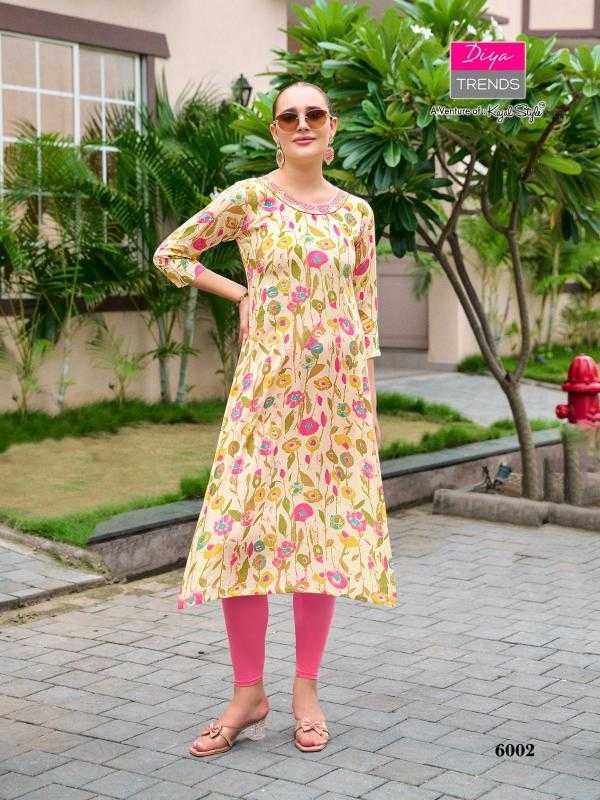 Ynf Rayon RIN190 Diya Trends-Gardencity 6 Setwise Collections Wholesale Kurtis Catalogs Manufacturer