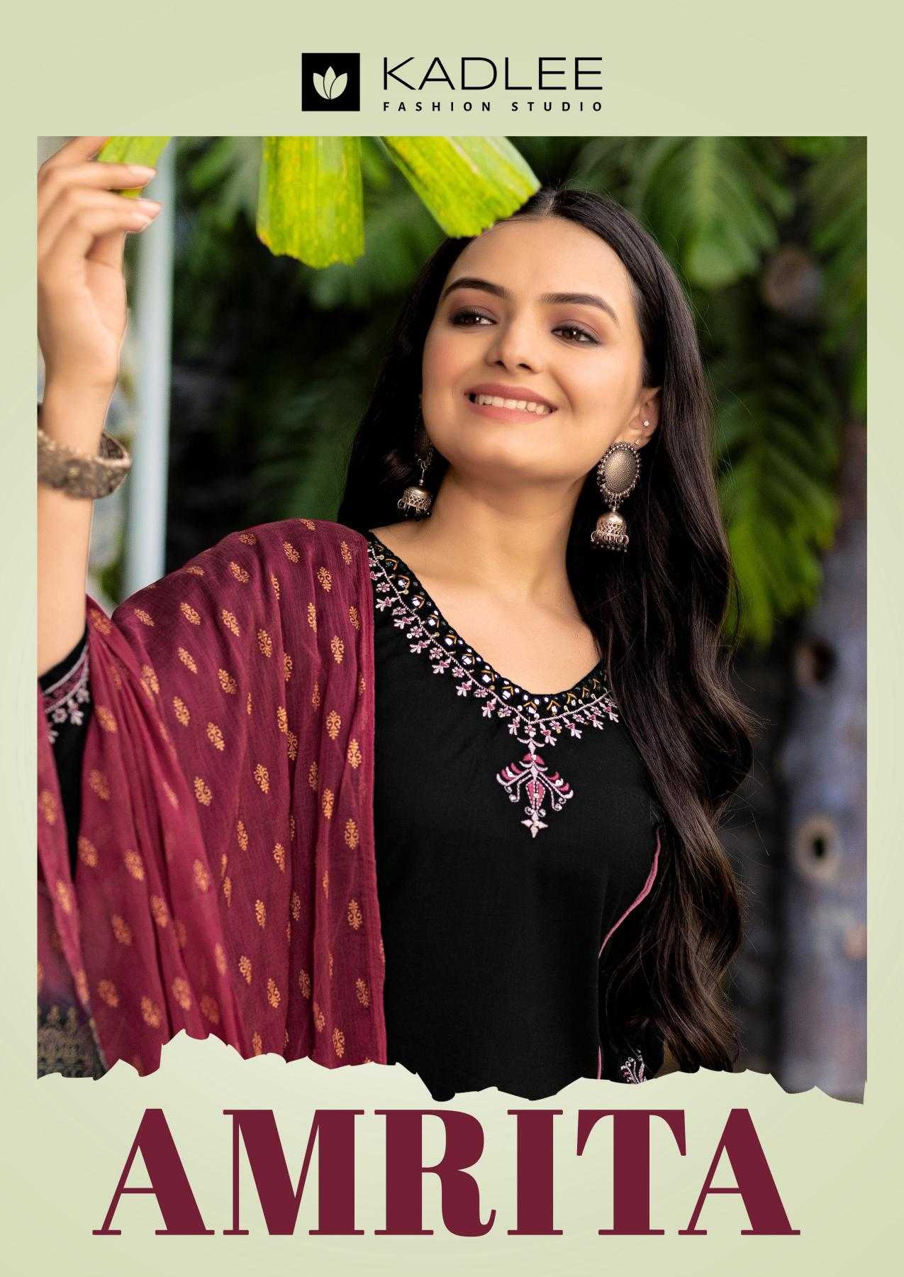 Ynf Rayon RIN190 KADLEE-Amrita Setwise Collections Wholesale Dresses & Suits Catalogs Manufacturer