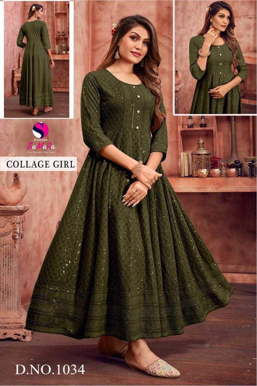 Ynf Rayon RIN190 SaMaRa-COLLEGE GIRL Setwise Collections Wholesale Gowns Catalogs Manufacturer