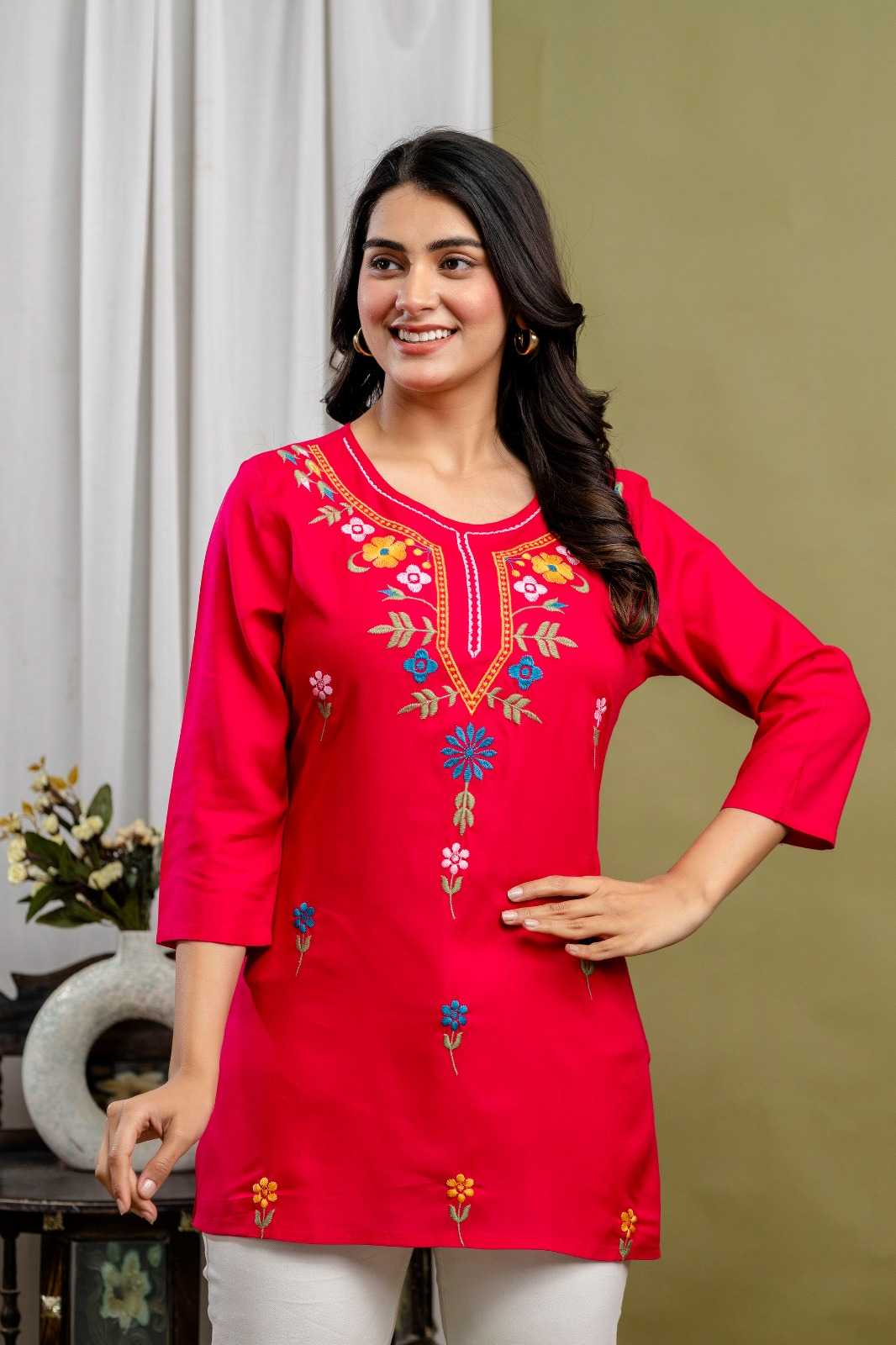 Ynf Rayon RIN190 SJ Setwise Collections Wholesale Kurtis Catalogs Manufacturer
