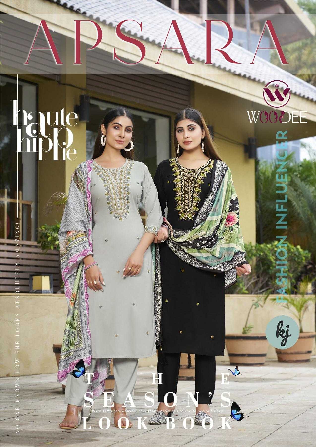 Ynf Rayon RIN190 WOODEE-APSARA Setwise Collections Wholesale Dresses & Suits Catalogs Manufacturer