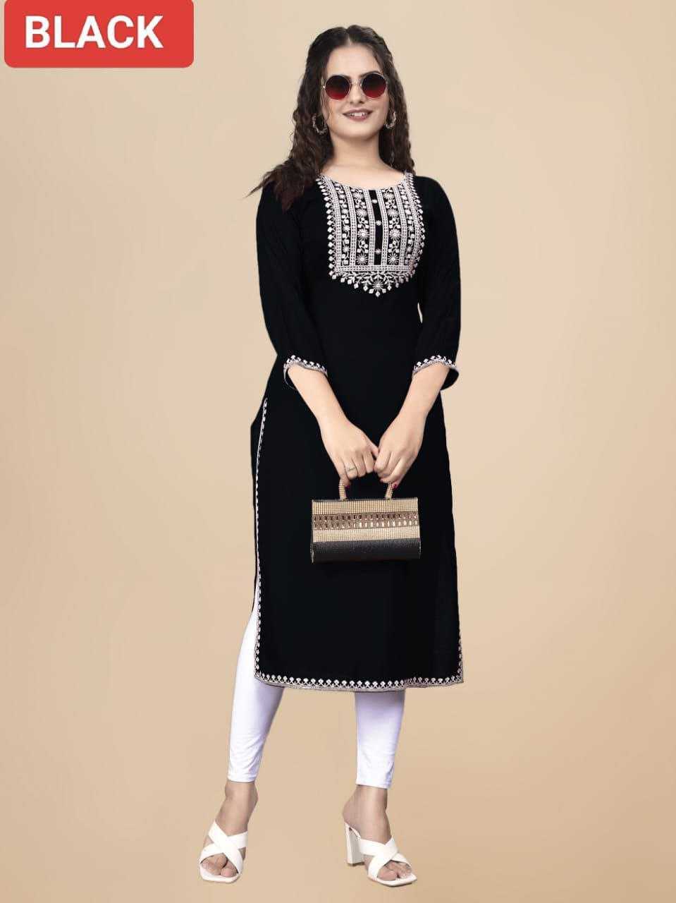 Ynf Rayon RIN220 PARTY Kurti Western Wears Festive Collections Wholesale Casual Kurtis Rayon Kurtis Embroidered Kurtis Manufacturer