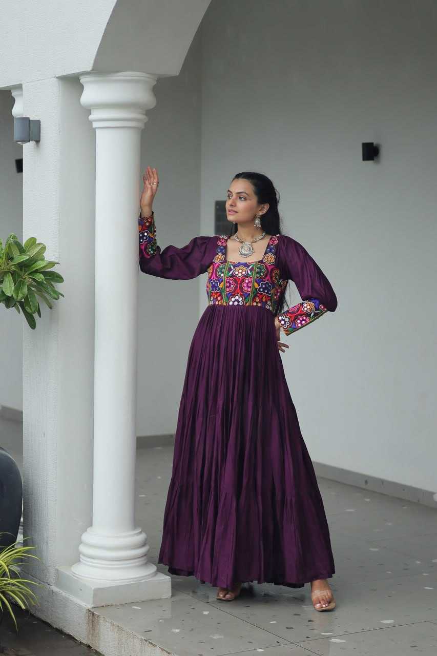 Ynf Reyon Cotton KESH491 9255 Gowns Wholesale Fancy Gowns Embroidery Gowns Long Gowns Manufacturer