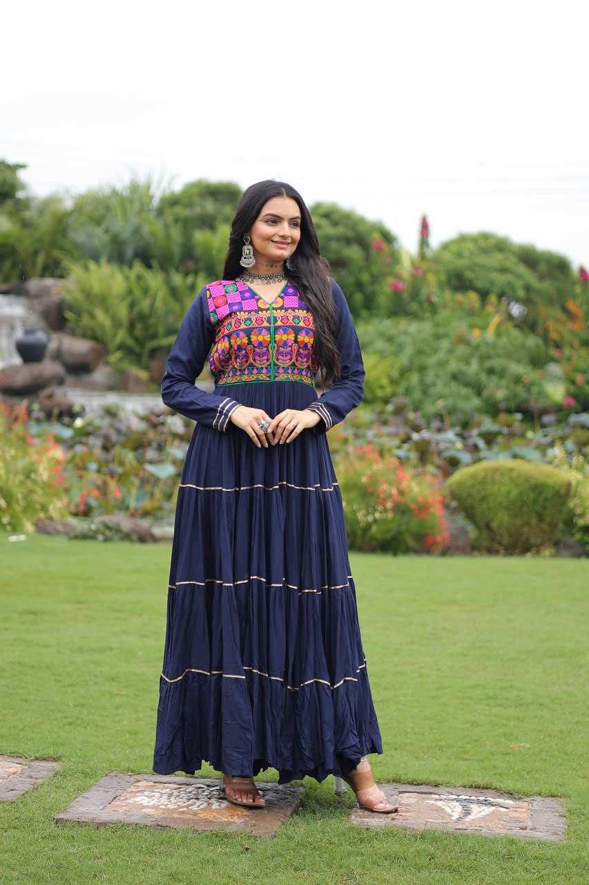 Ynf Reyon Cotton KESH491 9260 Gowns Festive Collections Wholesale Embroidery Gowns Navratri Chaniya Choli Manufacturer