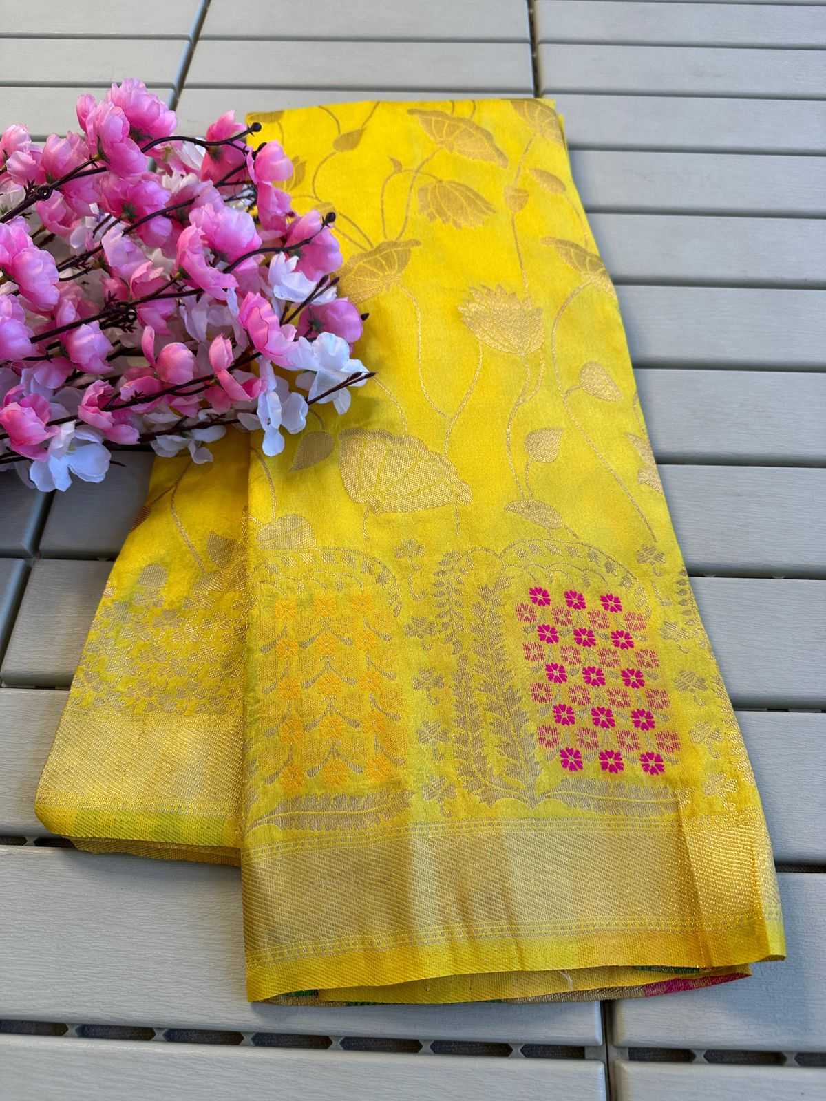 Ynf Russian Silk KESH484 Meenakari Silk Sarees Wholesale Soft Silk Sarees Designer Silk Sarees Zari Border Silk Sarees Manufacturer