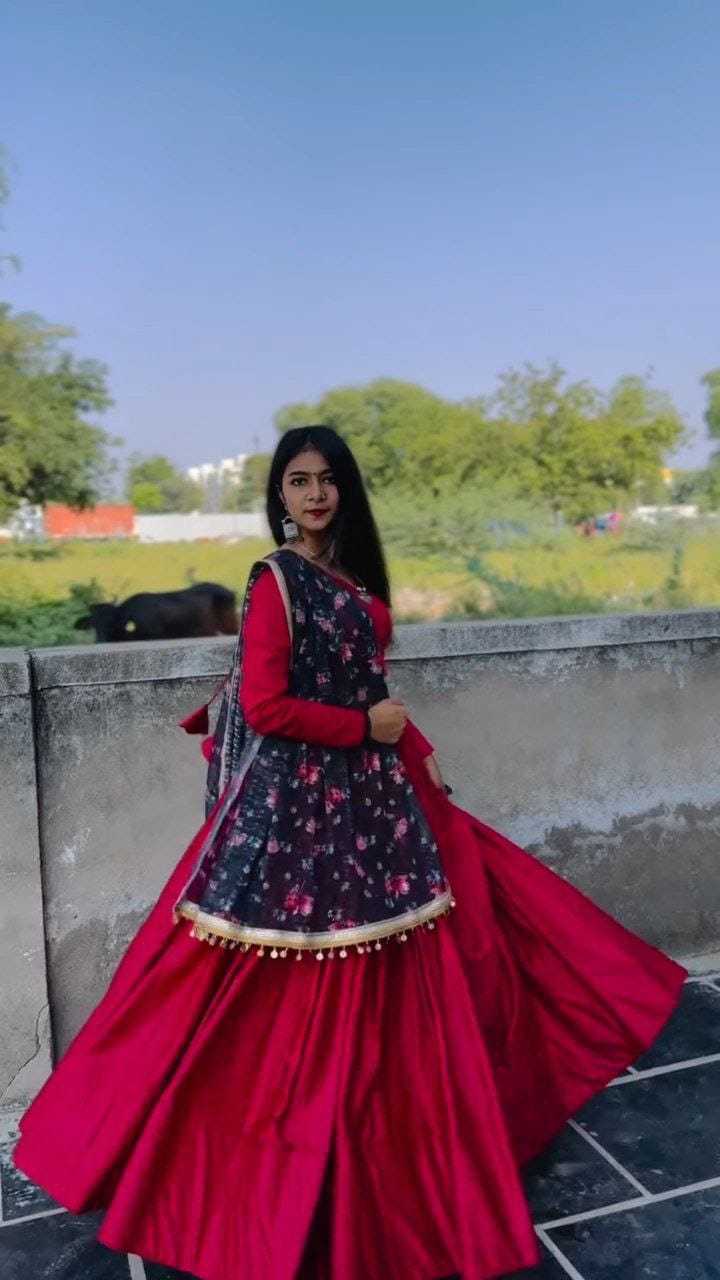 Ynf Satin RIN157 1070 Lehengas Plus Size Collections Wholesale Wedding Lehenga Satin Lehenga Red Lehenga Manufacturer