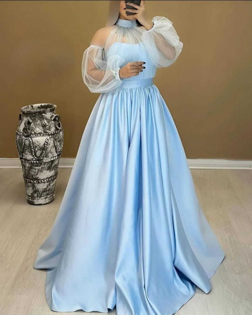 Ynf Satin RIN157 2148 Gowns Plus Size Collections Wholesale Party Gowns Net Gowns Satin Gowns Manufacturer