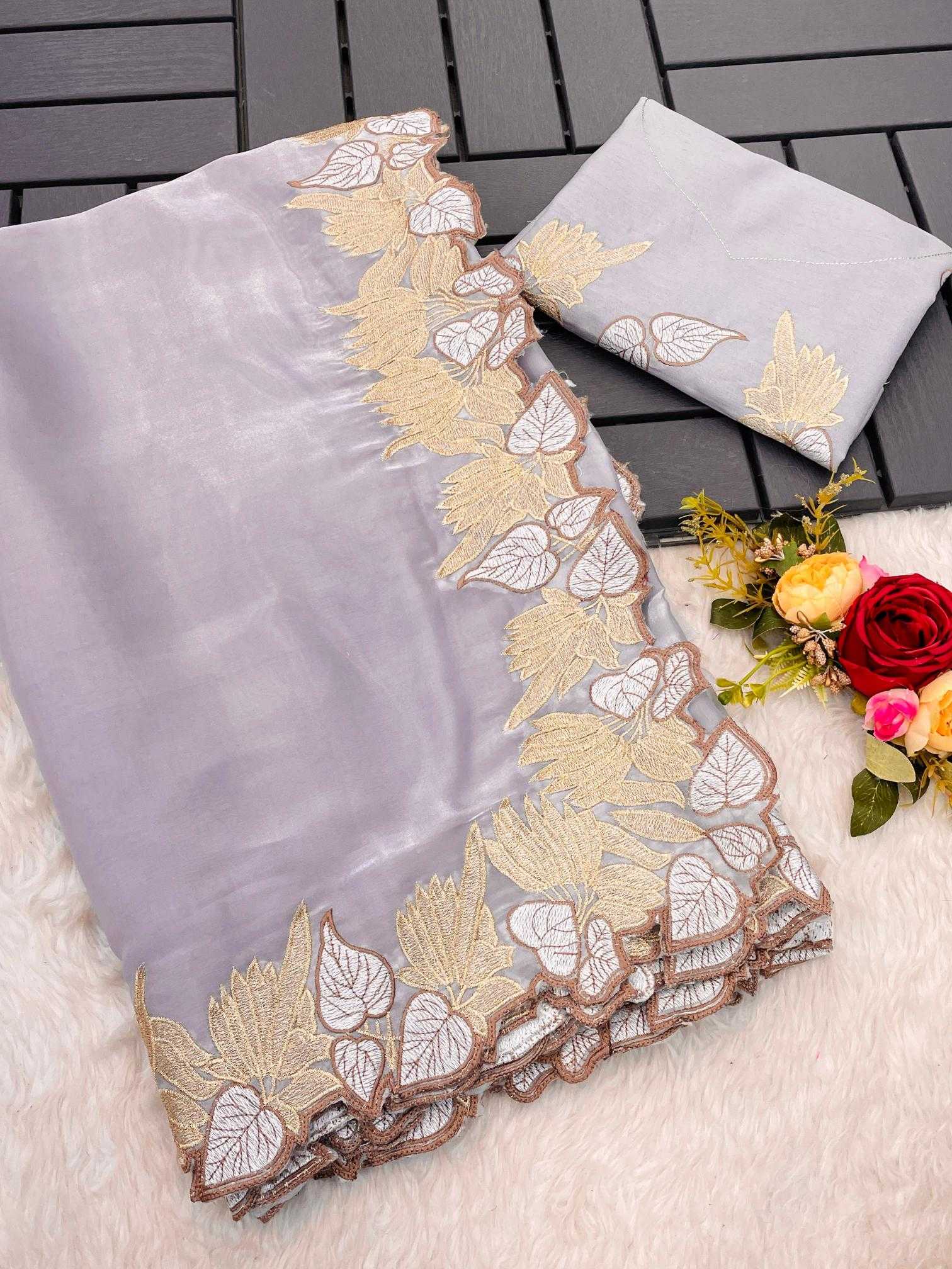 Ynf Satin RIN164 CROSS Sarees Wholesale Jimmy Choo Sarees Organza Sarees Satin Sarees Manufacturer