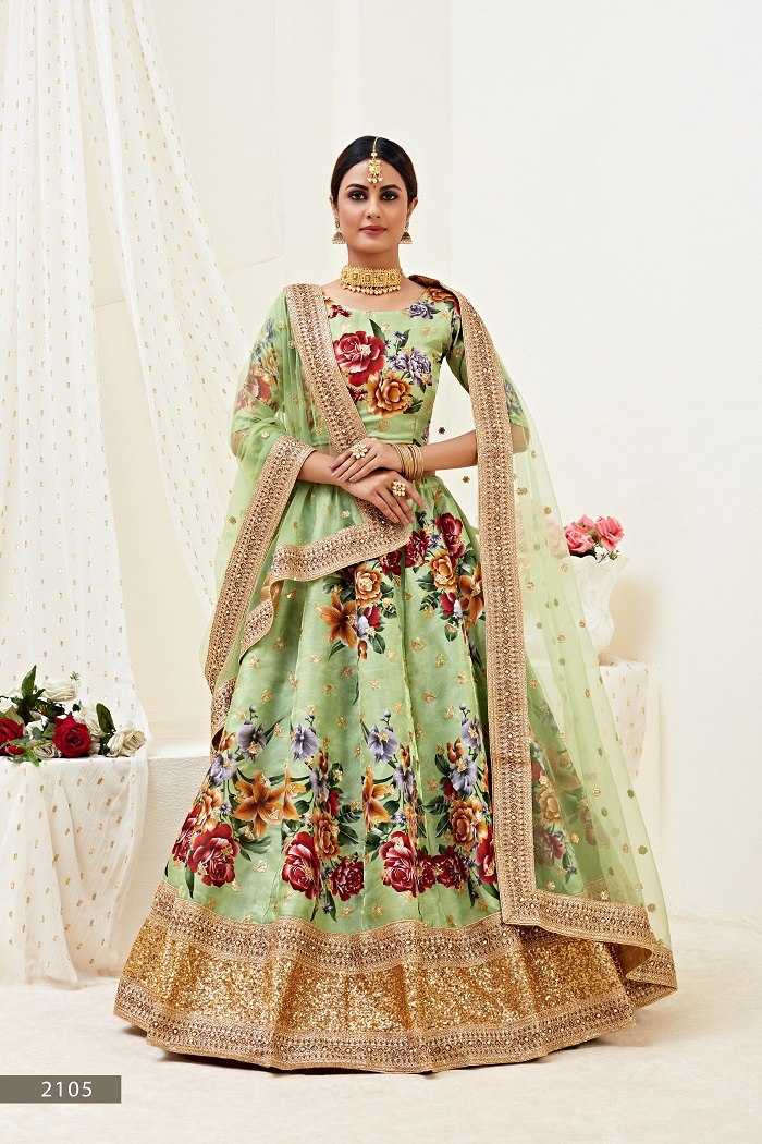 Ynf Satin Silk RIN227 2105 Lehengas Wedding Collections Festive Collections Wholesale Silk Lehenga Printed Lehenga Lehenga With Blouse Manufacturer