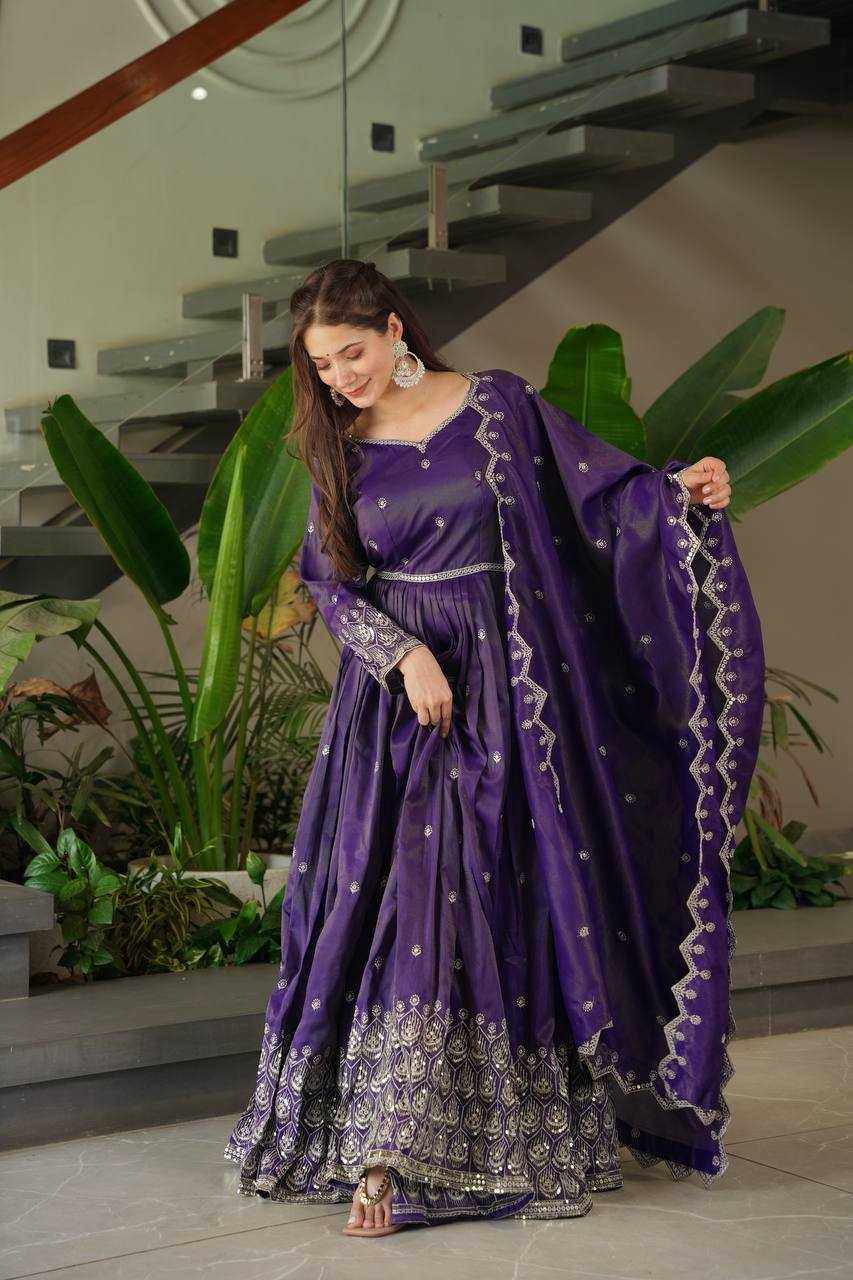 Ynf Shimmer silk KESH490 659 Gowns Wholesale Embroidery Gowns Party Gowns Long Gowns Manufacturer