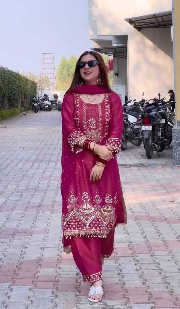 Ynf Shimmer silk KESH512 1676 Suits & Dresses Wholesale Ladies Suits Embroidery Suits Palazzo Suit Manufacturer