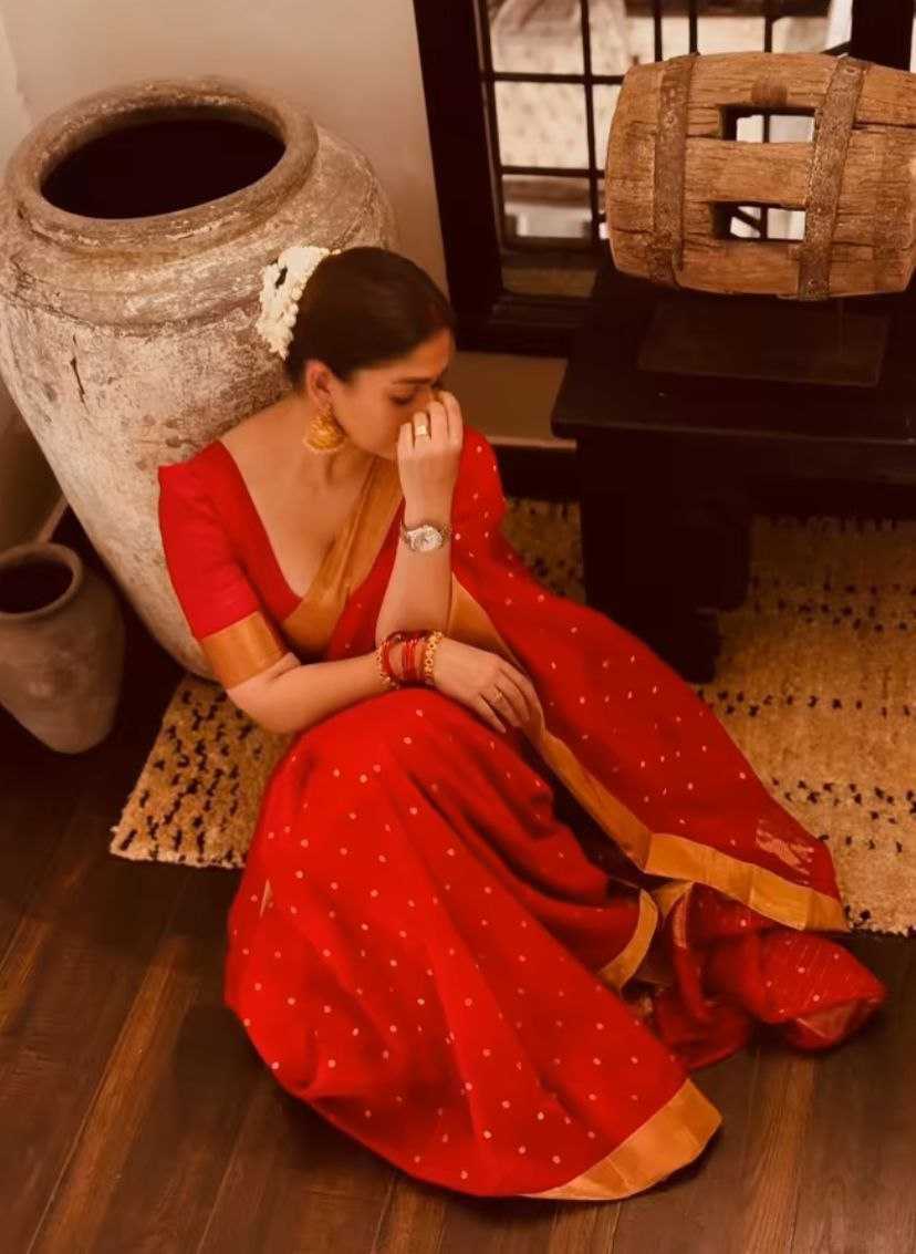 Ynf Silk Cotton KESH525 NAYANTHARA SPECIAL RED Silk Sarees Bollywood Collections Wholesale Cotton Silk Sarees Nayanthara Manufacturer