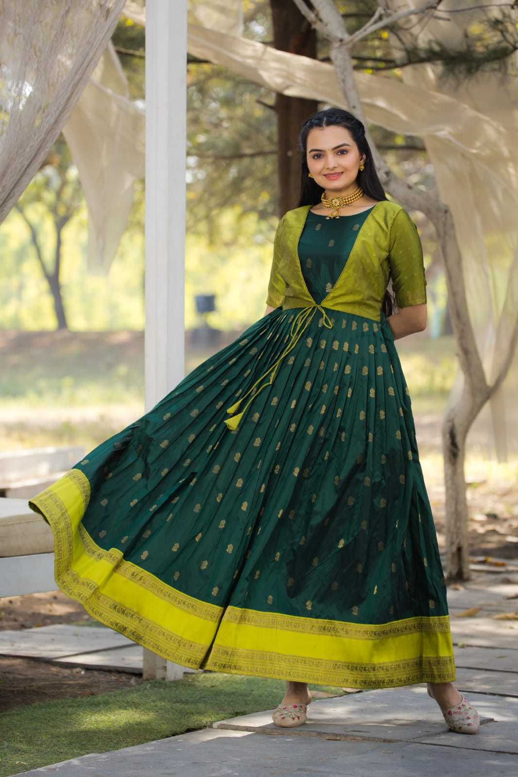 Ynf Silk KESH249 203035 Gowns Wholesale Party Gowns Designer Gowns Silk Gowns Manufacturer
