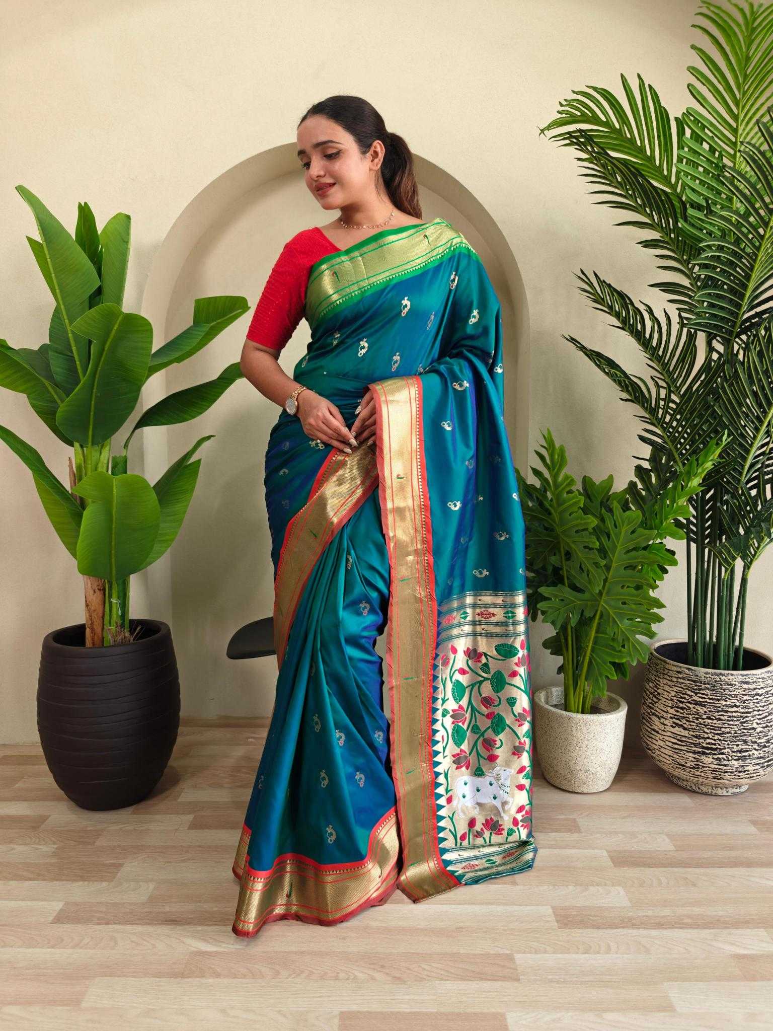 Ynf Silk KESH249 Aabha Silk Sarees Wholesale Paithani Sarees Brocade Sarees Designer Silk Sarees Manufacturer