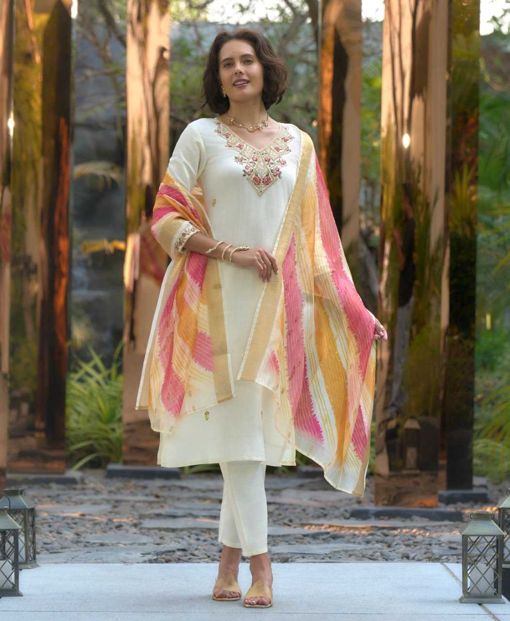Ynf Silk KESH507 WOLF Suits & Dresses Wedding Collections Festive Collections Wholesale Ladies Silk Suit Straight Cut Suits Embroidered Suits Manufacturer