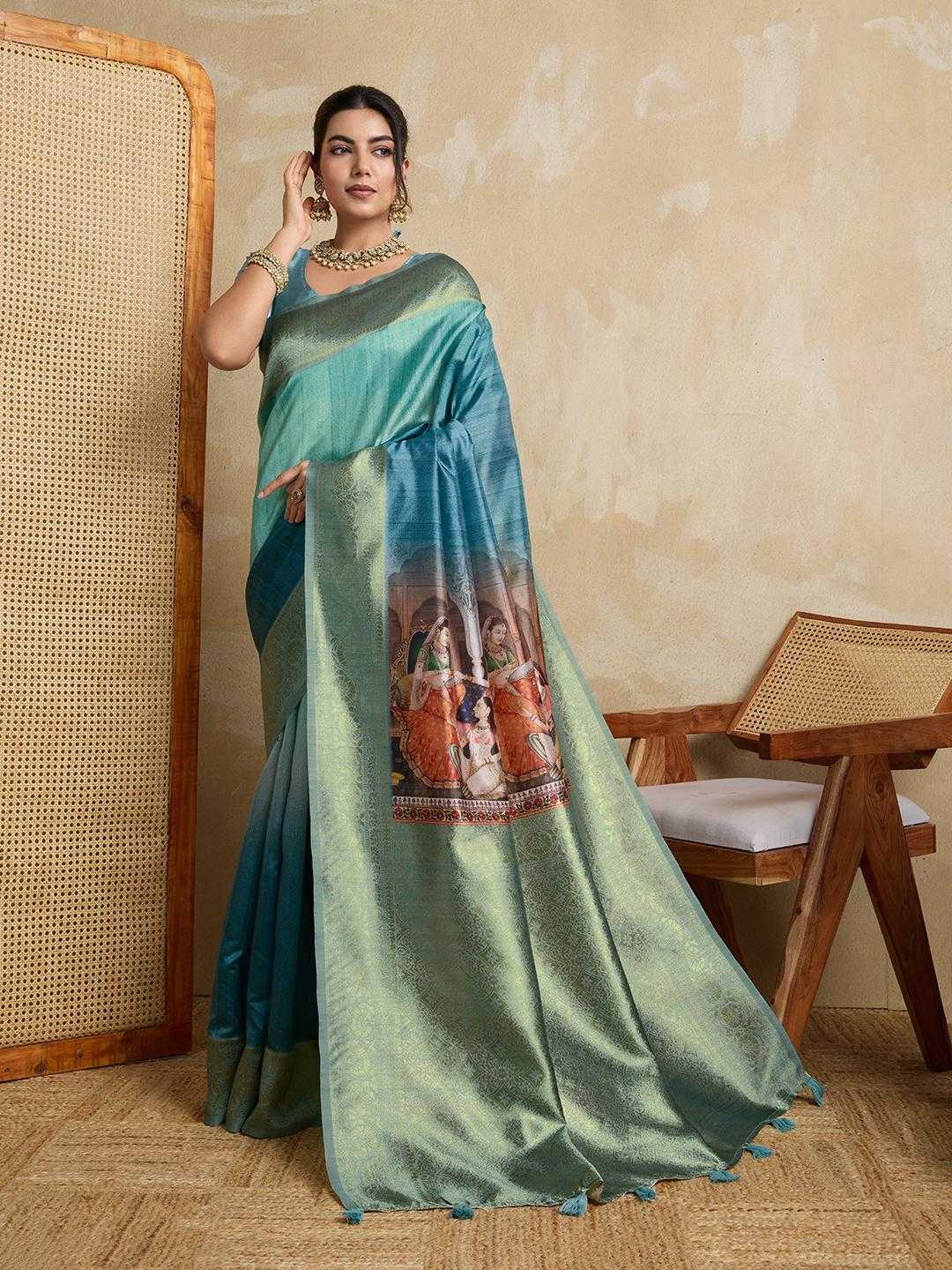 Ynf Silk RIN113 JODHA Silk Sarees Wholesale Printed Silk Saree Designer Silk Sarees Silk Sarees For Weddings Manufacturer