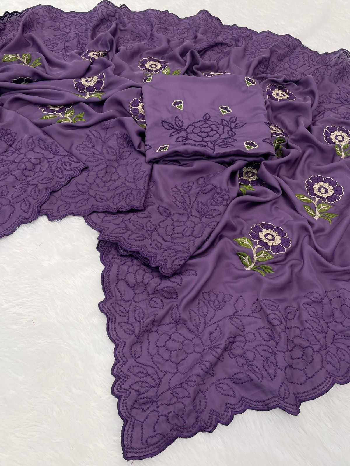 Ynf Silk RIN164 floral thread Silk Sarees Wholesale Traditional Silk Sarees Designer Silk Sarees Embroidered Silk Sarees Manufacturer