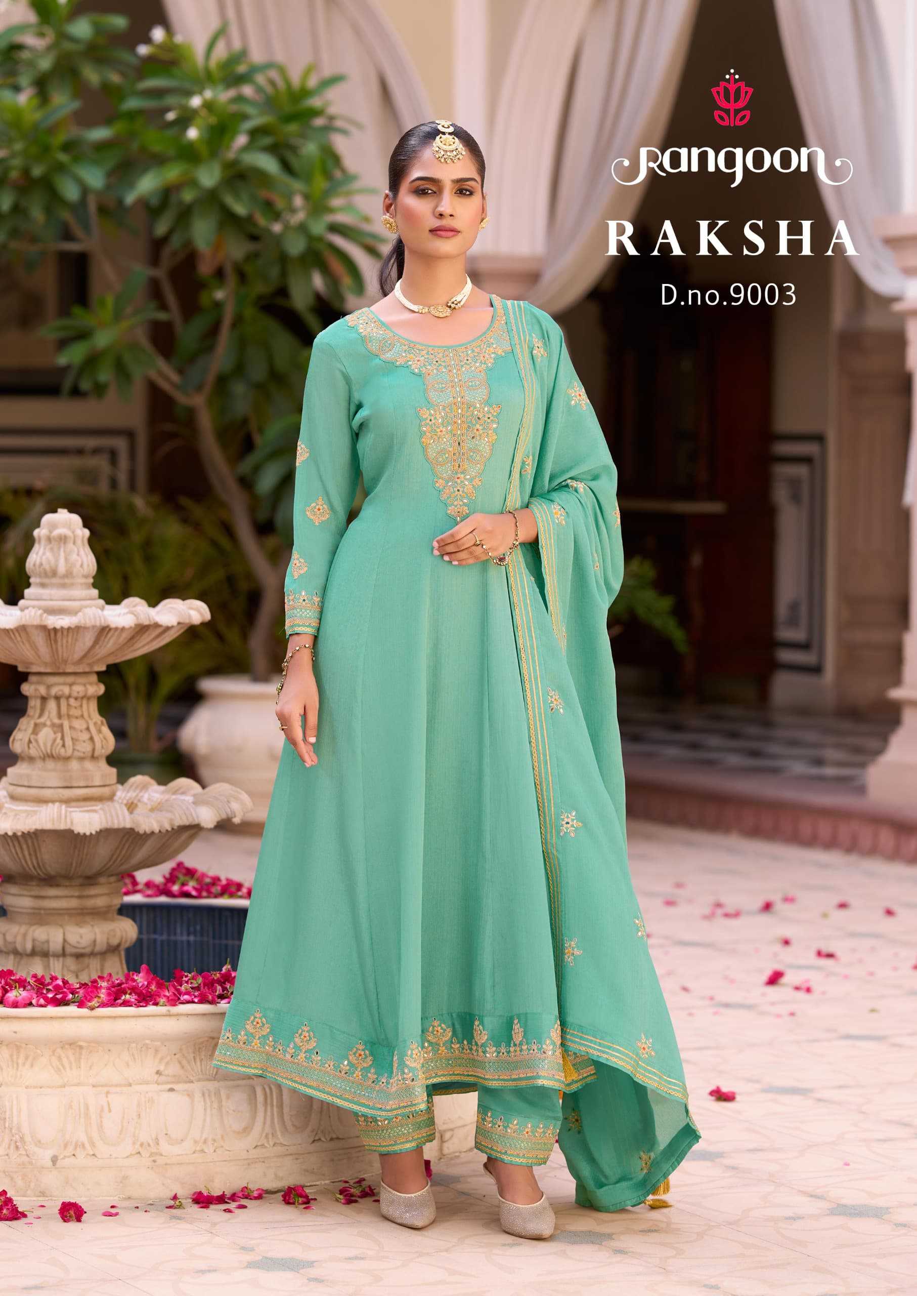 Ynf Silk RIN190 Rangoon-RAKSHA Setwise Collections Wholesale Gowns Catalogs Manufacturer