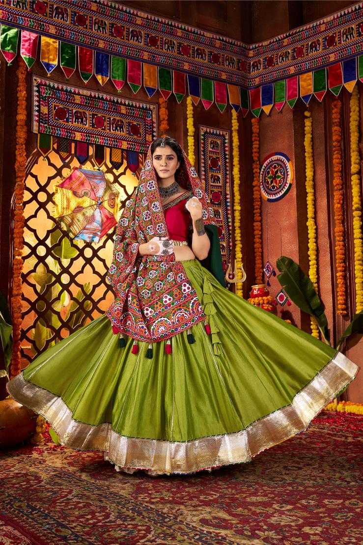 Ynf Silk RIN202 11073-11075 Lehengas Festive Collections Wholesale Silk Lehenga Mirror Work Lehenga Navratri Chaniya Choli Manufacturer