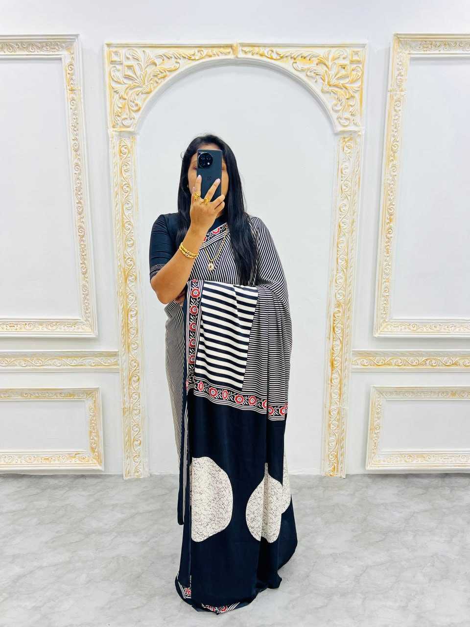 Ynf Silk RIN207 2230 Sarees Wholesale Printed Sarees Silk Sarees Office Wear Sarees Manufacturer
