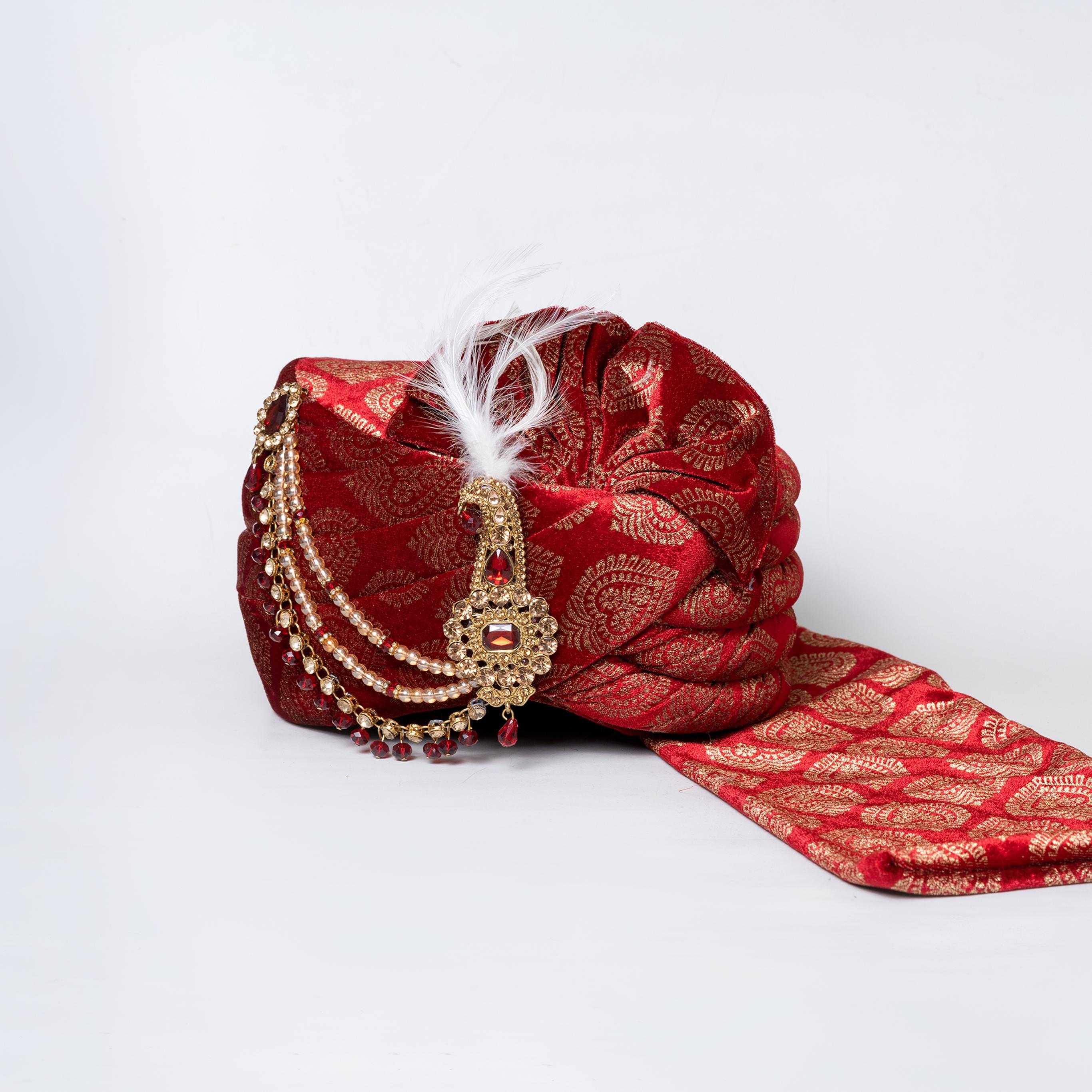 Ynf Silk RIN223 SD3323 Mens Wedding Safa Wholesale Designer Wedding Safa Royal Safa for Groom Rajasthani Wedding Safa Manufacturer
