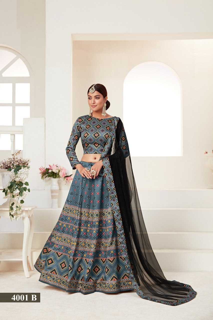 Ynf Silk RIN227 4001 Lehengas Wholesale Fancy Lehenga Printed Lehenga Net Lehenga Choli Manufacturer