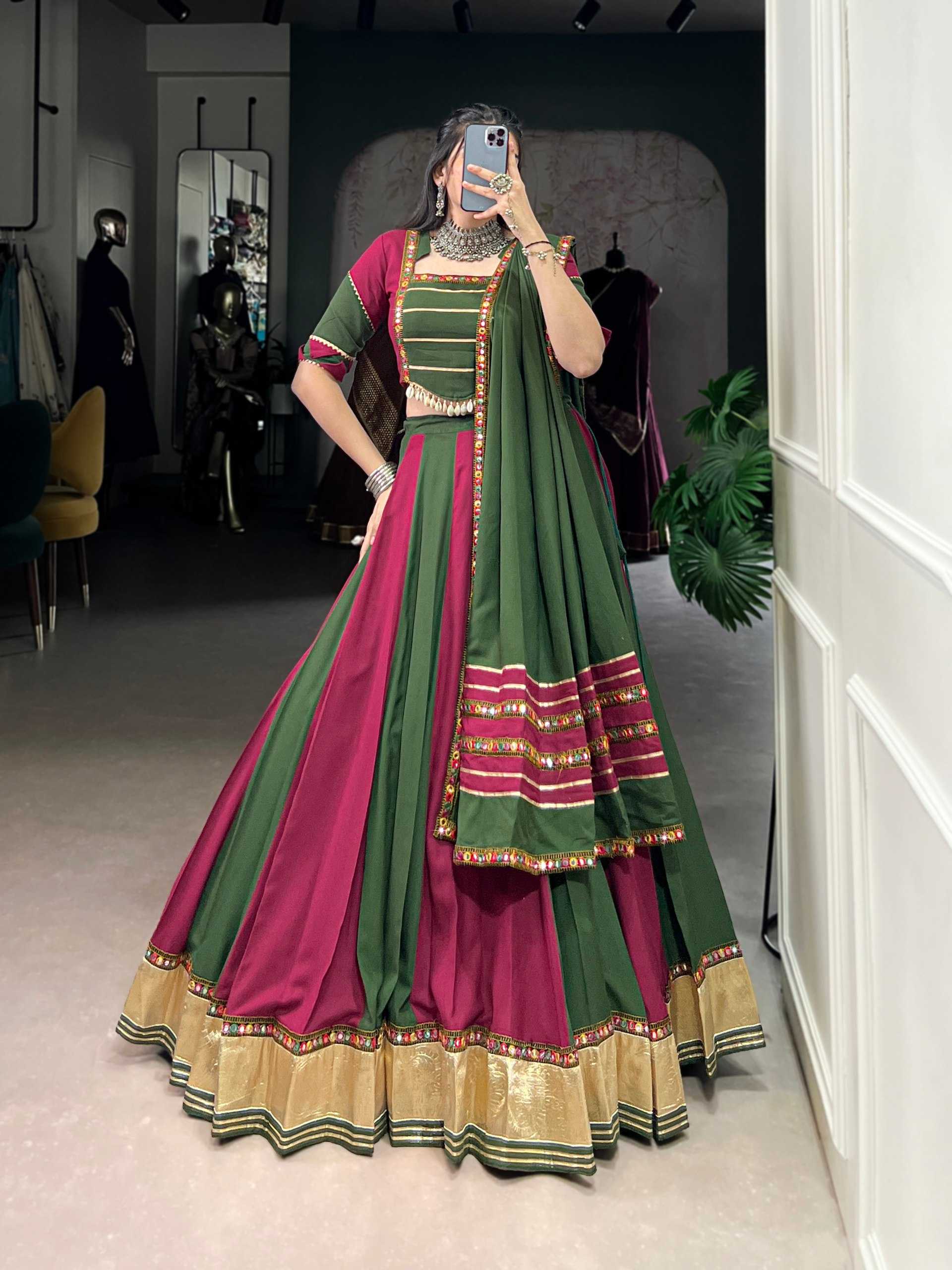 Ynf Slub Reyon KESH134 1631 Lehengas Wholesale Fancy Lehenga Mirror Work Lehenga Gota Patti Lehenga Manufacturer