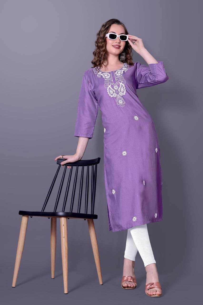 Ynf Slub Reyon KESH517 H7 Kurti Wholesale Casual Kurtis Festive Kurtis Embroidered Kurtis Manufacturer