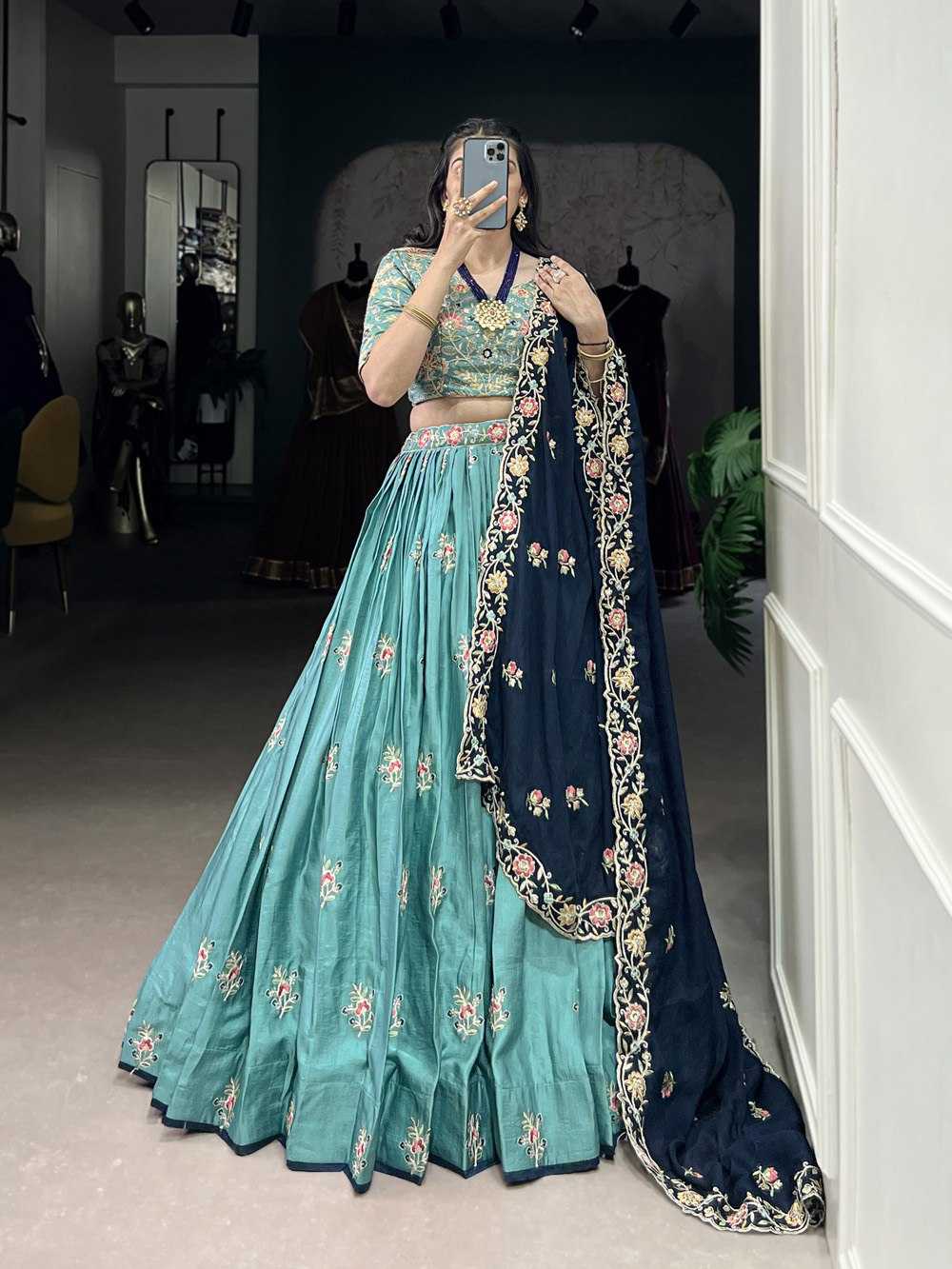 Ynf Slub Silk KESH134 1443 Lehengas Wholesale Fancy Lehenga Traditional Lehenga Embroidered Lehenga Manufacturer