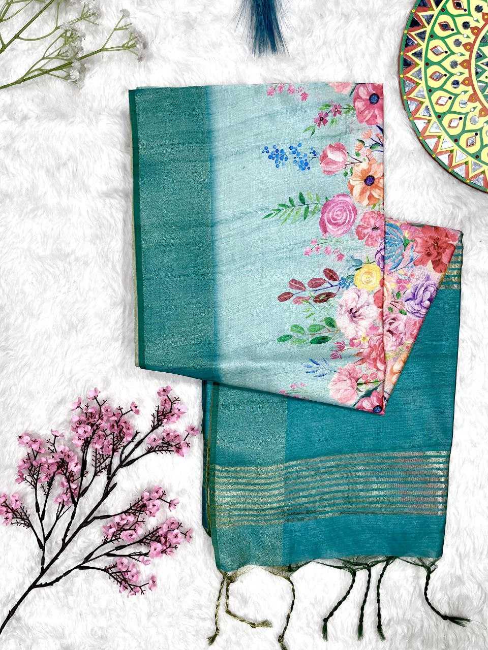 Ynf Soft Cotton KESH505 FLORAL PRINTED SOFT COTTON Sarees Wholesale Printed Sarees Floral Sarees Manufacturer