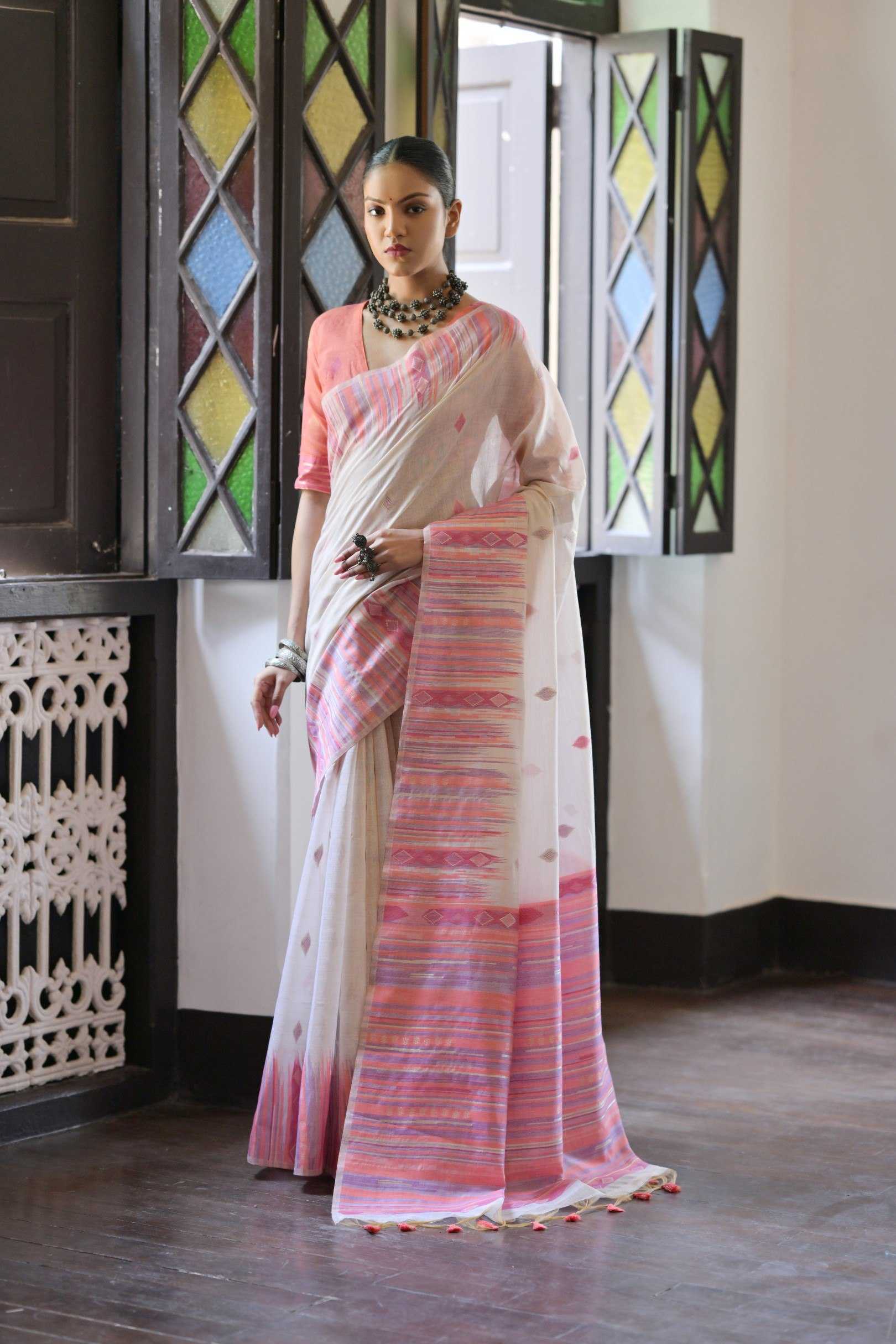 Ynf Soft Cotton KESH505 MUGA COTTON 209 Sarees Wedding Collections Festive Collections Wholesale Ikkat Saree Cotton Sarees Sarees With Blouse Manufacturer