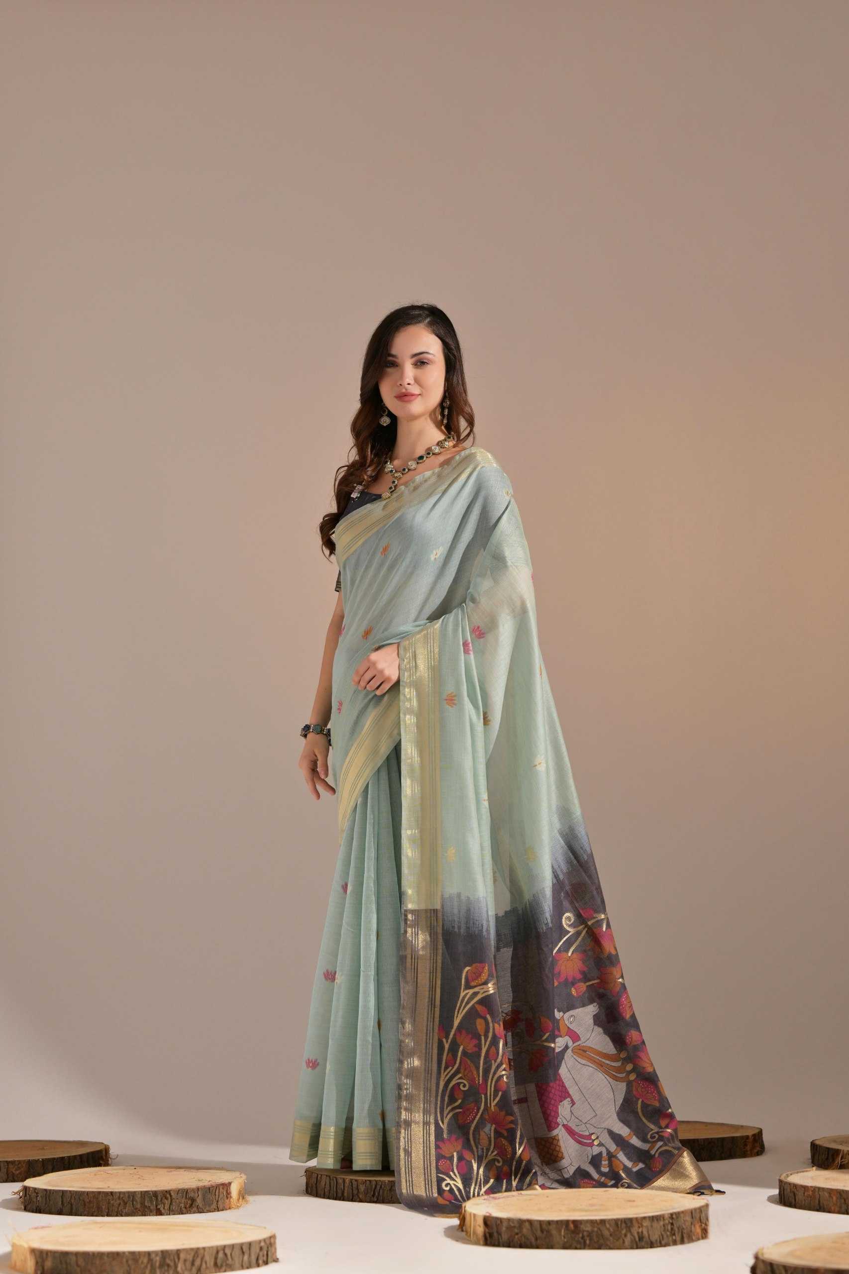Ynf Soft Cotton KESH505 MUGA COTTON 407 Sarees Wedding Collections Festive Collections Wholesale Traditional Sarees Cotton Sarees Zari Sarees Manufacturer