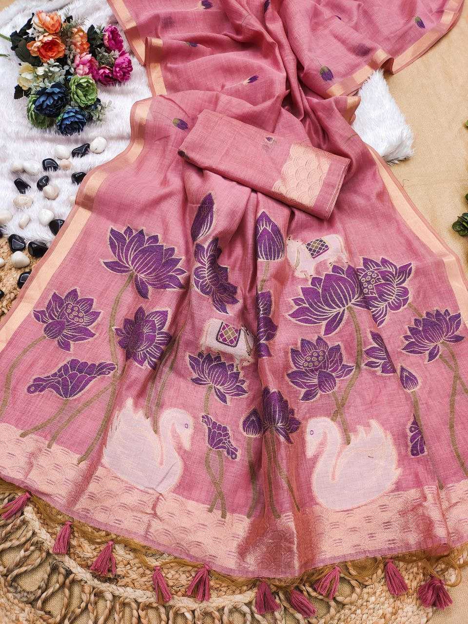 Ynf Soft Cotton KESH505 MUGA COTTON 502 Sarees Wedding Collections Festive Collections Wholesale Zari Border Sarees Cotton Sarees Sarees With Blouse Manufacturer