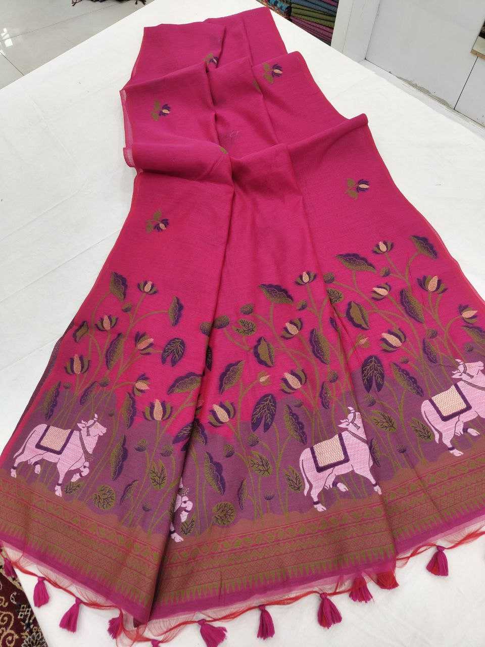 Ynf Soft Cotton KESH505 muga cotton cow 2 Sarees Wholesale Designer Sarees Party Wear Sarees Fancy Sarees Manufacturer