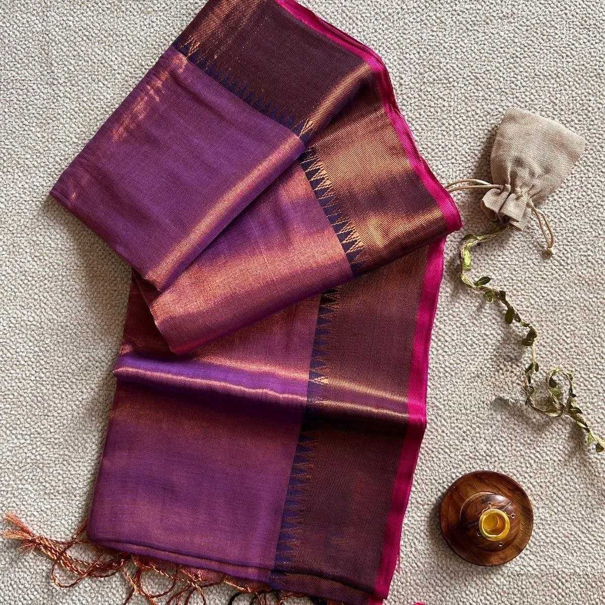 Ynf Soft Cotton KESH525 TEMPLE RAGA TISSUE Sarees Wholesale Jacquard Saree Lightweight Sarees Manufacturer
