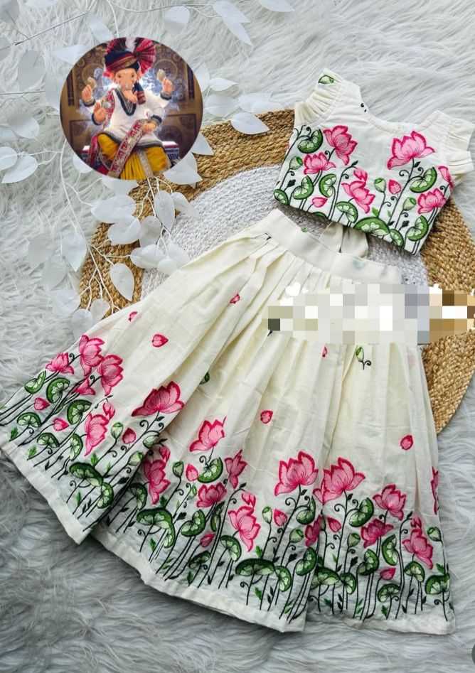 Ynf Soft Cotton Silk KESH493 Sumer Kids Wear Festive Collections Wholesale Kids Lehenga Kids Lehenga Choli Onam Collections Manufacturer
