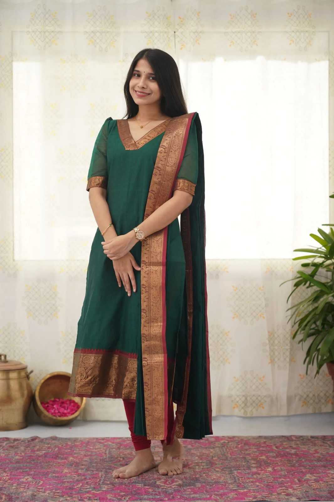Ynf Soft Cotton Silk RIN222 SI-254 Suits & Dresses Wholesale Ladies Silk Suit Party wear suits Designer Suits Manufacturer