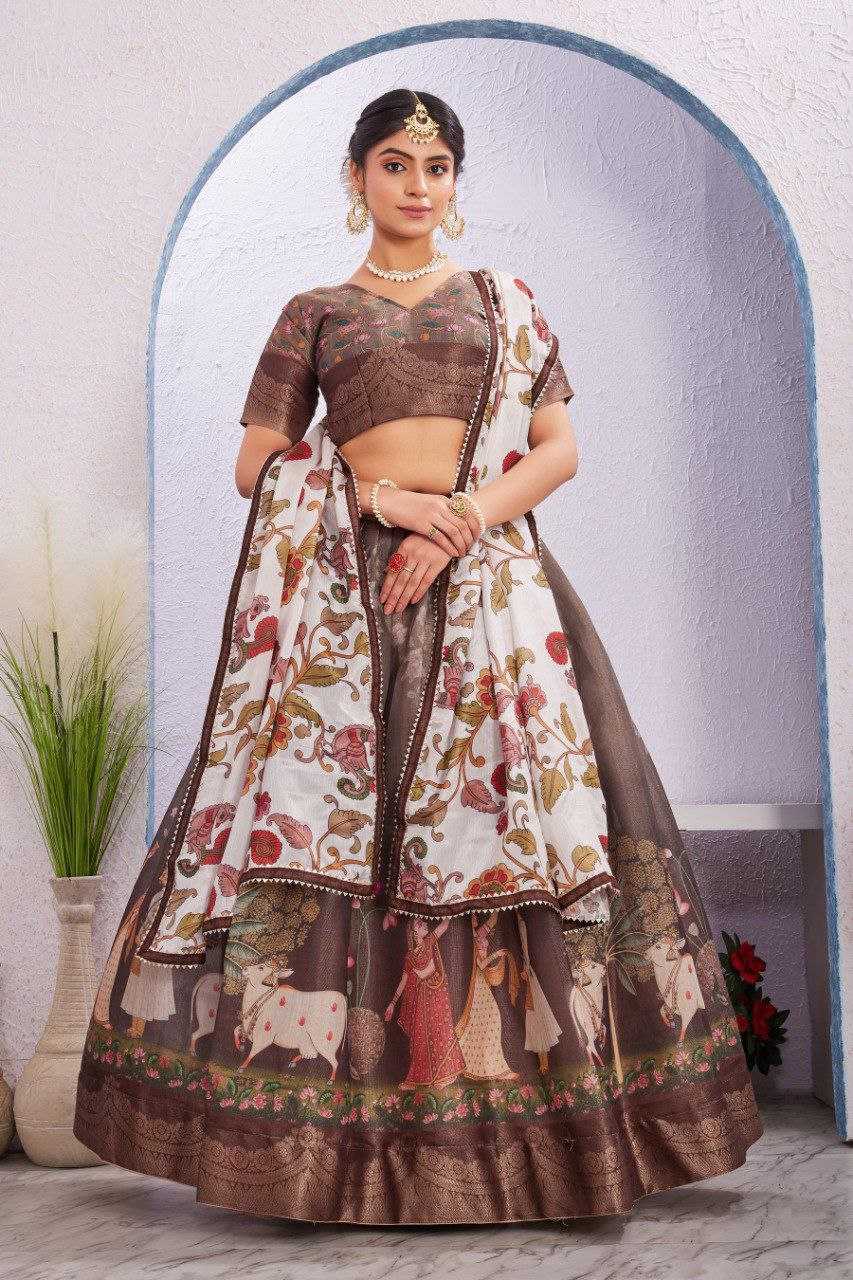 Ynf Soft Dola KESH554 Kamal Lehengas Wholesale Printed Lehenga Manufacturer