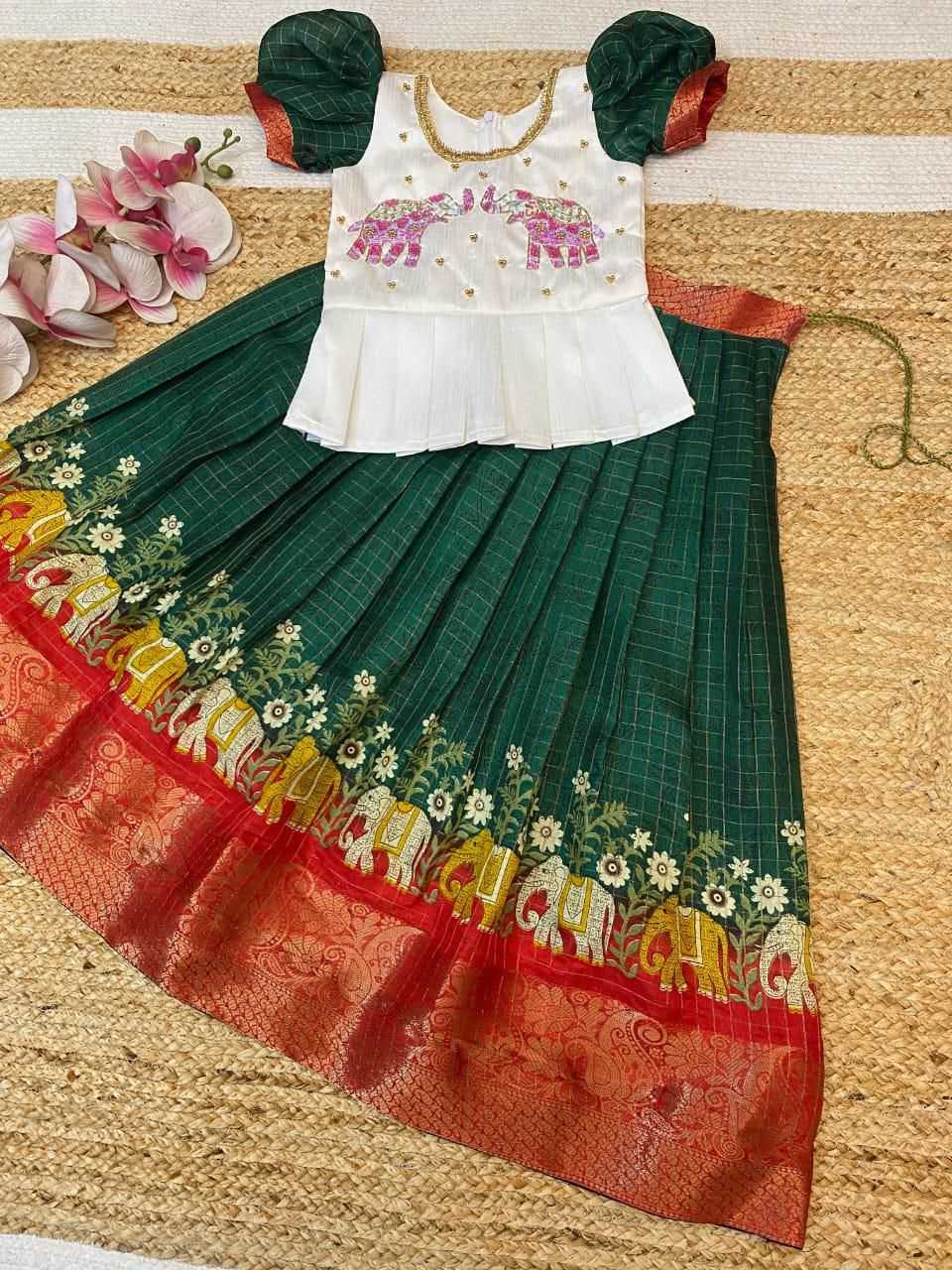 Ynf Soft Dola RIN235 Neil Kids Wear Wholesale Kids Lehenga Kids Lehenga Choli Baby Girl Lehenga Manufacturer