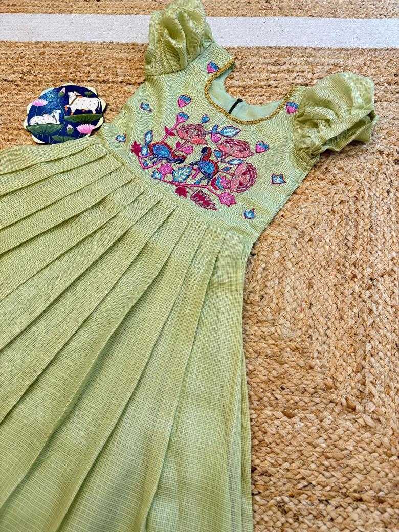 Ynf Soft Kota KESH493 Khatli Kids Wear Wholesale Kids Gown Kids Ethnic Gowns Manufacturer