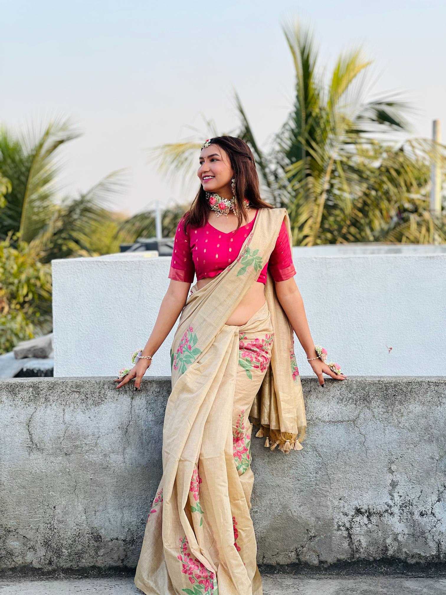Ynf Soft Muga Silk KESH532 MUGA COTTON TREE 3 Sarees Wedding Collections Festive Collections Wholesale Traditional Sarees Silk Sarees Sarees With Blouse Manufacturer