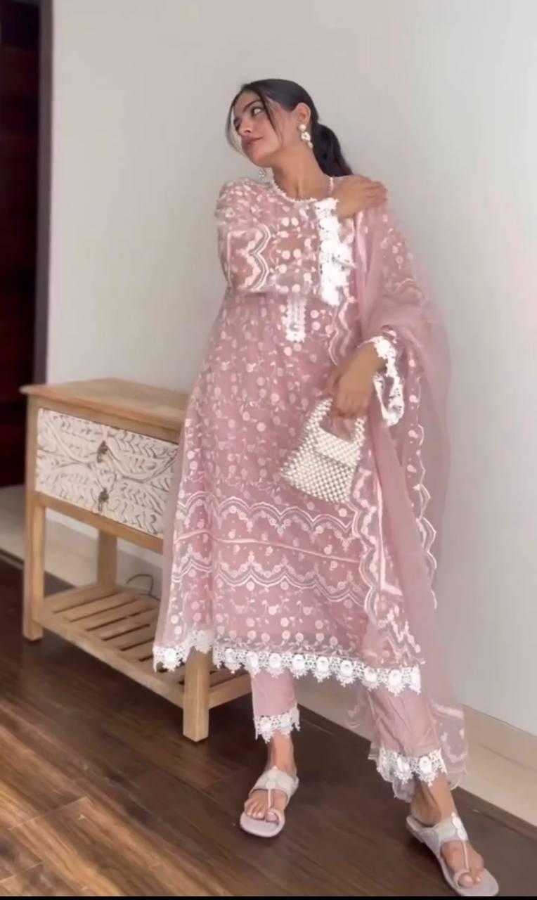 Ynf Soft Net KESH512 1681 Suits & Dresses Wholesale Ladies Suits Embroidery Suits Palazzo Suit Manufacturer
