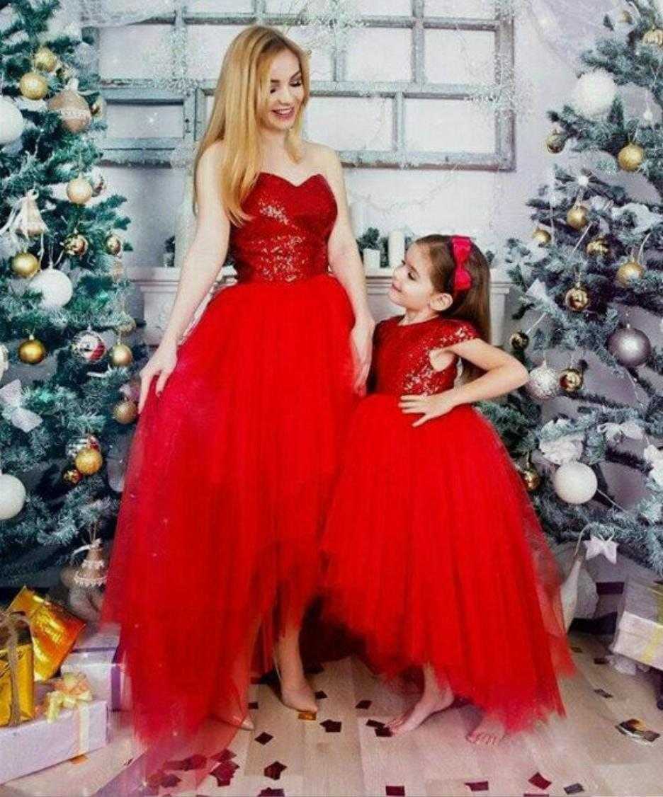Ynf Soft Net RIN157 004 Mother & Daughter Combo Wholesale Mother Daughter Matching Gowns Manufacturer