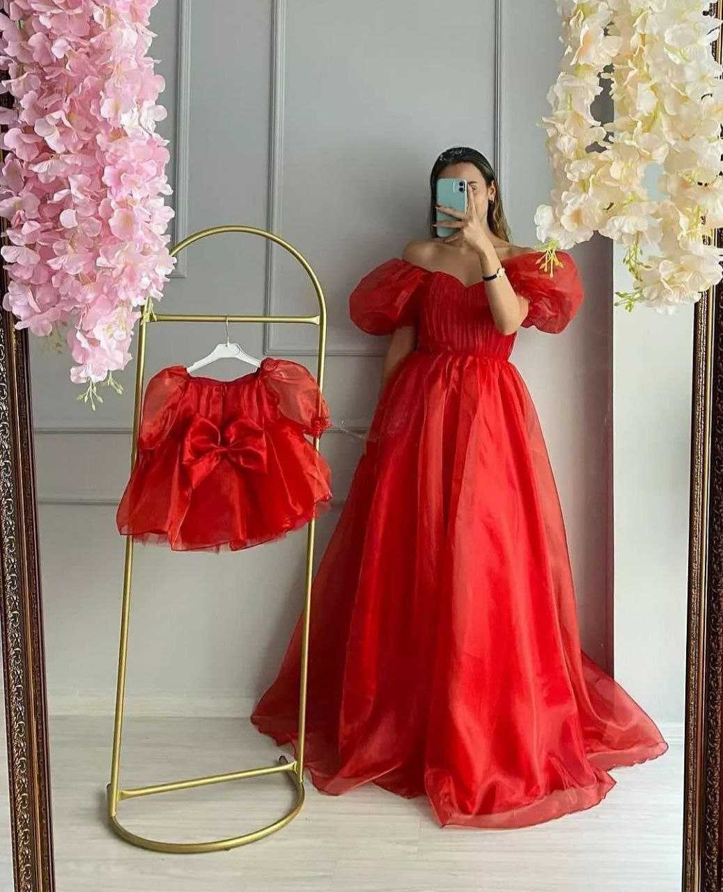 Ynf Soft Net RIN157 015 Mother & Daughter Combo Wholesale Mother Daughter Matching Gowns Manufacturer