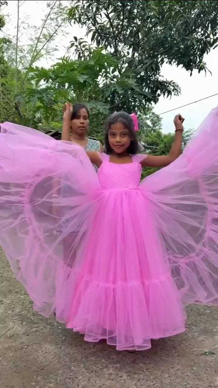 Ynf Soft Net RIN157 8158 Kids Wear Wholesale Kids Gown Kids Ethnic Gowns Manufacturer