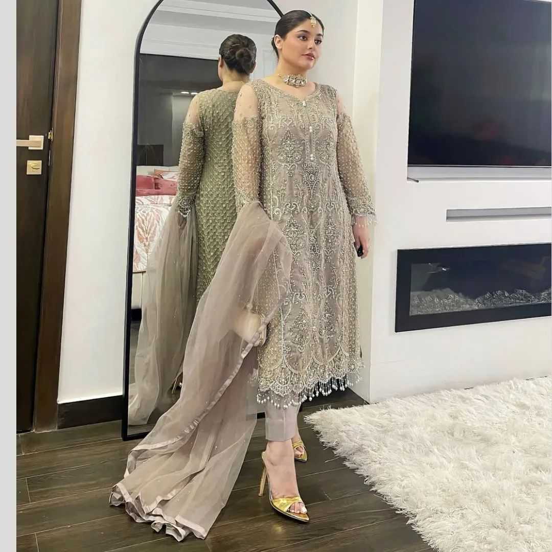 Ynf Soft Net RIN222 FANCY LESS Suits & Dresses Wholesale Embroidery Suits Party wear suits Wedding Suits Manufacturer