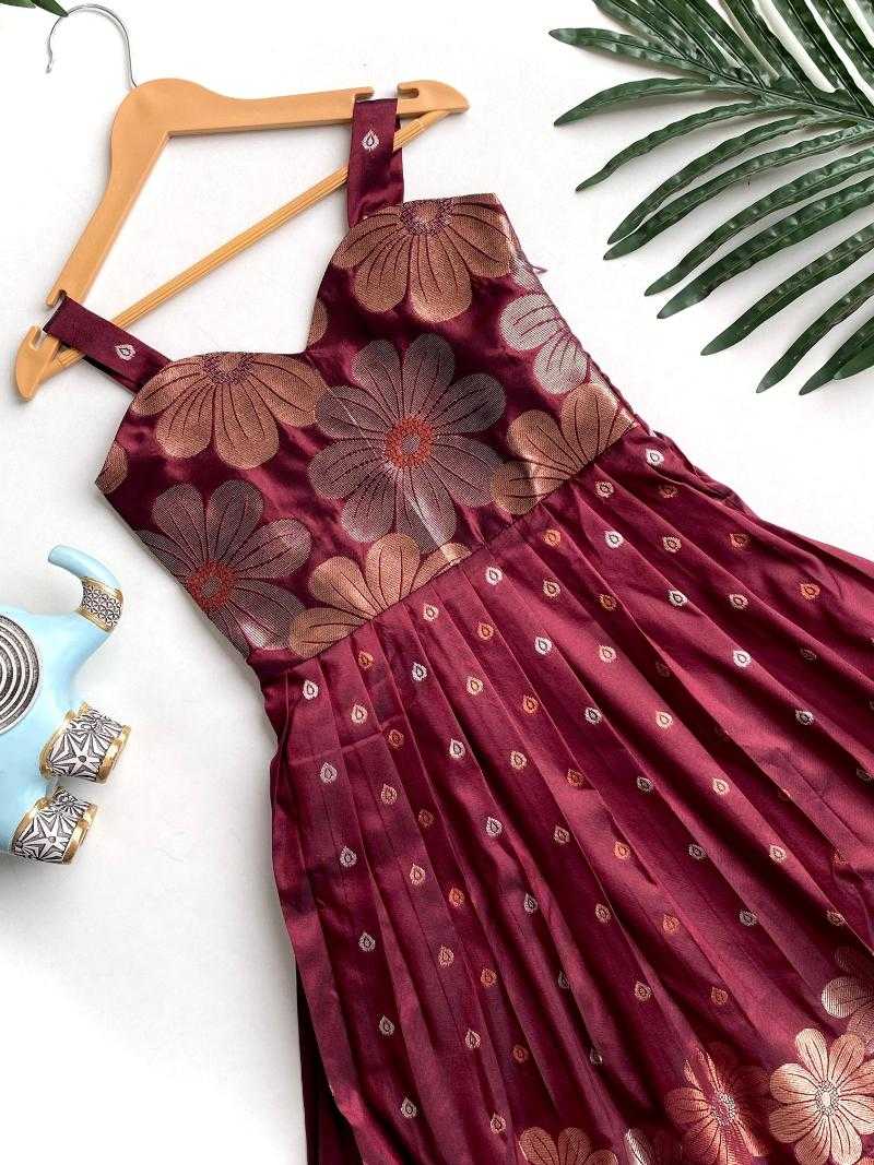 Ynf Soft Silk KESH249 K Suhani Kids Wear Wholesale Kids Gown Kids Ethnic Gowns Manufacturer